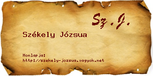 Székely Józsua névjegykártya