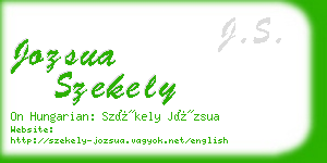 jozsua szekely business card